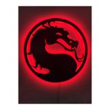 dekoraven Mortal Kombat Ejderha Led Işıklı Ahşap Dekoratif Tablo