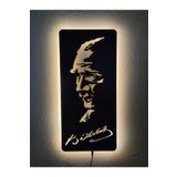 dekoraven Mustafa Kemal Atatürk Led Işıklı Ahşap Tablo atatürk12