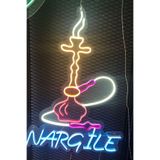 Dekoraven Nargile Neon-Led Işık-Gece Lambası-Duvar Süsü-Doğum Günü-Parti Süsü