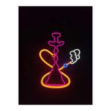 dekoraven Nargile Neon Led Tabela Dekoratif Aydınlatma 50x35 cm, nagilenew23s