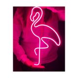 Dekoraven Neon Led Aydınlatma Flamıngo Gece Lambası Parti Süsü Işıklı Duvar Dekor