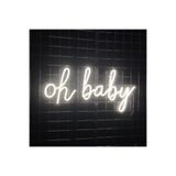 Dekoraven Neon Led Aydınlatma Ohbaby Gece Lambası Parti Süsü Işıklı Duvar Dekor