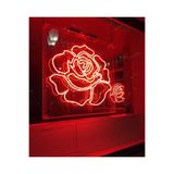 Dekoraven Neon Led Aydınlatma Rose Gece Lambası Parti Süsü Işıklı Duvar Dekor