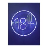 dekoraven + Neon Şekiller Işaret Neon Led Dekoratif Duvar Aydınlatması Neon Duvar Yazısı Mavi 30x30cm, 18