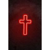 Dekoraven Neongraph Neon Led Duvar Yazısı Dekoratif Işıklı Gece Lambası Duvar Süsü Cross Sign, 8682870228719