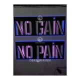 dekoraven No Pain No Gain Led Işıklı Ahşap Tablo 70x55 cm, nogain1