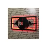 dekoraven Plak Music Ledli Duvar Süsü MDF Tablo, MDF1115
