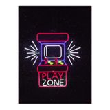 Dekoraven Play Zone Gamer Neon Led Dekoratif Aydınlatma (55X45Cm), playzonered