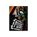 dekoraven Pubg Gamer Dekoratif Led Işıklı Ahşap Tablo 50 cm, pubggamer1