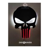 dekoraven Punisher Dekoratif Işıklı Tablo siyah