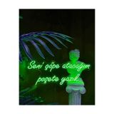 Dekoraven Seni Çöpe Atacağım Poşede Yazık Neon Led Yazı Şarkı Ösüz Neon (80X32Cm), seniravsyeş