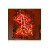 dekoraven Sessizlik Dudak Neon Led Tabela Dekoratif Aydınlatma 50x35 Cm Turuncu, sessizran