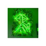 dekoraven Sessizlik Dudak Neon Led Tabela Dekoratif Aydınlatma 50X35Cm Yeşil, sessizran
