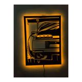 dekoraven Supra 16 Renk Kumandalı Led Işıklı Ahşap Tablo 55x40 cm, suprargb