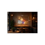 dekoraven Take Away Coffee Kahve Bardağı Figürlü Yazılı Led Neon Tabela Işıklı Kafe Cafe Kahveci Dükkanı Stand Cam Reyon Duvar Kafe Dekorasyonu Dekoratif Levha The Creation of Adam