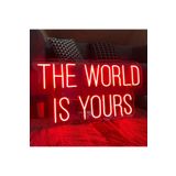 dekoraven The World Is Yours Neon Tabela Neon Yazı Dekoratif Aydınlatma Ve Gece Lambası wolrds2