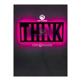dekoraven Think-Motto Led Işıklı Ahşap Tablo pembe
