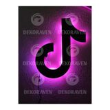 Dekoraven Tiktok Led Işıklı Tablo, titok2pink