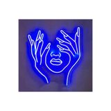 dekoraven Tırnaklar Güzellik Salonu Manikür Pedikür Kuaför Neon Led Tabela 40x50 cm Mavi, elyüzra1