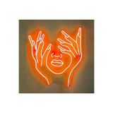 dekoraven Tırnaklar Güzellik Salonu Manikür Pedikür Kuaför Neon Led Tabela 40x50 cm Turuncu, elyüzra1
