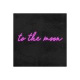 Dekoraven To The Moon - Neon Led Dekoratif Duvar Yazısı Aydınlatması Gece Lambası, SMC-1002-004