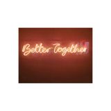 dekoraven Together Neon Led Dekoratif Duvar Aydınlatması Neon Duvar Yazısı Turuncu, better