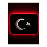 dekoraven Türk Bayrağı Led Işıklı Duvar Tablosu, bayrak