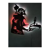 dekoraven Valorant Jett Led Işıklı Ahşap Tablo 55x40 cm, valojet1