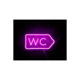 dekoraven Wc-Tuvalet Yön Neon Led Tabela Dekoratif Aydınlatma Pembe 75x33 cm, wcneon1