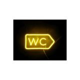 dekoraven Wc-Tuvalet Yön Neon Led Tabela Dekoratif Aydınlatma Sarı 75x33 cm, wcyön2