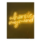 Dekoraven Where Is My Mind Neon Tabela Neon Yazı Led Dekoratif Duvar Aydınlatması Neon Duvar Dekorasyonu, wheresar1raven