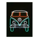 dekoraven Woswos Bettle T2 Minibüs Neon Led Tabela Dekorasyon 50X50Cm Turkuaz Turuncu Beyaz, wosraven2