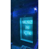 Dekoraven Yalnız Iyi Içtik Neon Led Bar Kafe Neon Tabela Dekoratif Aydınlatma, yalnızrav50tur