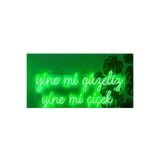 dekoraven Yine Mi Güzeliz Yine Mi Çiçek Yazısı Güzellik Merkezi Kuaför Neon Led Tabela 60X40Cm Yeşil, yinemigüzeliz