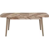 Dekorazi Metta Ortadan Açılır Yemek Masası 90X150 cm - Bronz