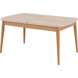 Dekorazi Tino Ortadan Açılır Yemek Masası 90X150 cm - Bej