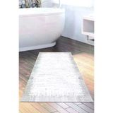 Dekoreko 1342P2-9 Kaymaz Taban Djt Banyo Halısı Star Pamuk Modern 1342 Gri