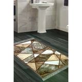 Dekoreko 1716K1-9 Kaymaz Taban Djt Banyo Halısı Trend Saçaklı Modern 1716 Gri Kahve