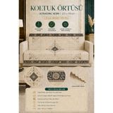 Dekoreko Çok Amaçlı Modern Bohem Kadife Koltuk Örtüsü,Çekyat Örtüsü Piknik Örtüsü Masa örtüsü Kaymaz Süngerli
