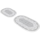 Dekoreko Dijital Saçaklı Oval Klozet Takımı 1811 Desen 1 - Renkli - 1103