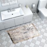 Dekoreko Kaymaz Taban Djt Banyo Halısı Star Pamuk Modern M12271 Gri