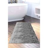 Dekoreko Kaymaz Taban Djt Banyo Halısı Trend Modern 1911 Gri