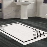 Dekoreko Kaymaz Taban Djt Banyo Halısı Trend Modern 1919 Gri Siyah
