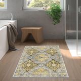 Dekoreko Kaymaz Taban Djt Banyo Halısı Trend Modern 659M Sarı
