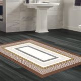 Dekoreko Kaymaz Taban Djt Banyo Halısı Trend Modern 675M Gold