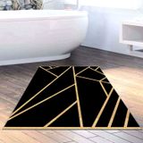 Dekoreko Kaymaz Taban Djt Banyo Halısı Trend Modern 686M Gold