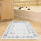 Dekoreko Kaymaz Taban Djt Banyo Halısı Trend Modern Kt418 Gri