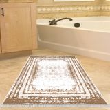 Dekoreko Kaymaz Taban Djt Banyo Halısı Trend Saçaklı Modern M5132