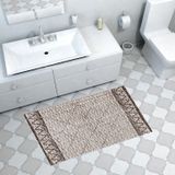 Dekoreko Kaymaz Taban Djt Banyo Halısı Yıldız Deri İskandinav F5081 Gri