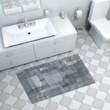 Dekoreko Kaymaz Taban Djt Banyo Halısı Yıldız Deri İskandinav F5132 Gri